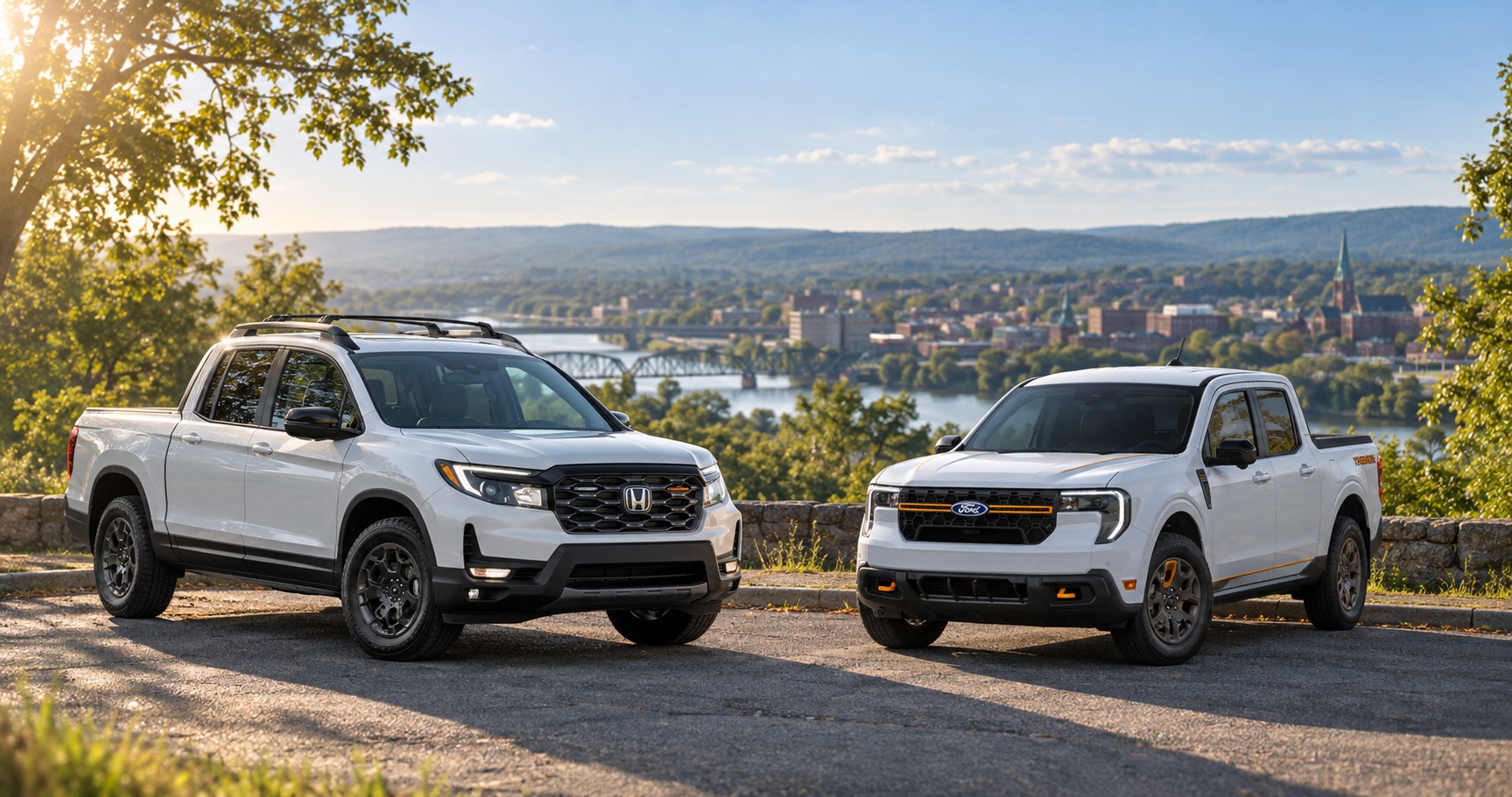 2026 Honda Ridgeline and Ford Maverick comparison near Troy, NY