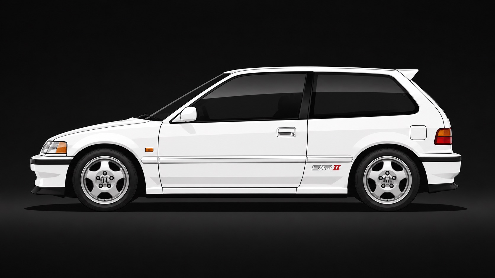 EF9 Honda Civic SiR II side-profile illustration