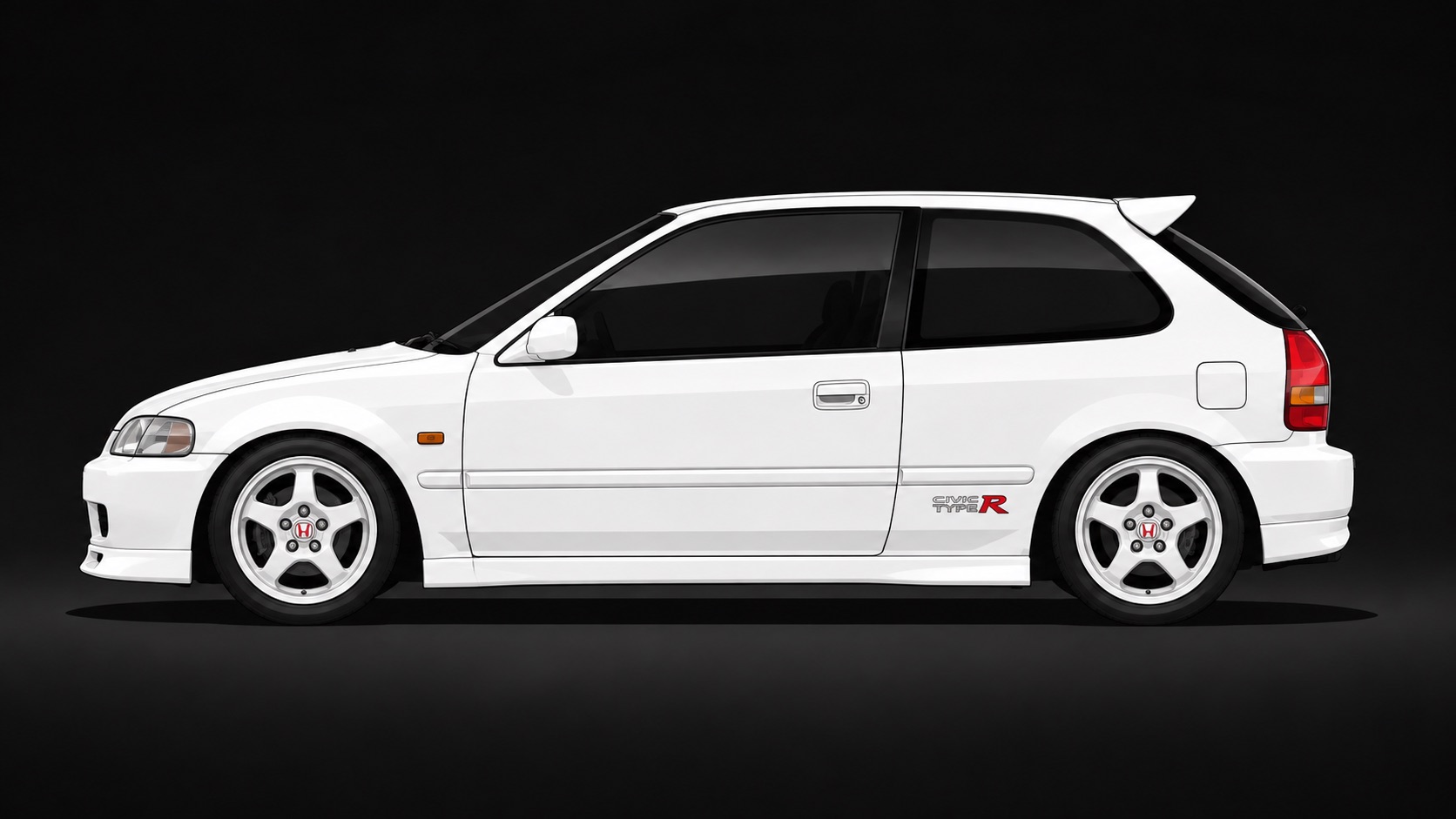 EK9 Civic Type R side-profile illustration