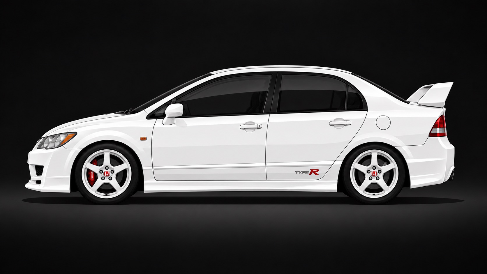 FD2 Civic Type R side-profile illustration
