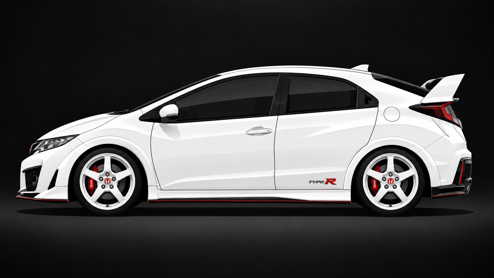 FK2 Civic Type R side-profile illustration