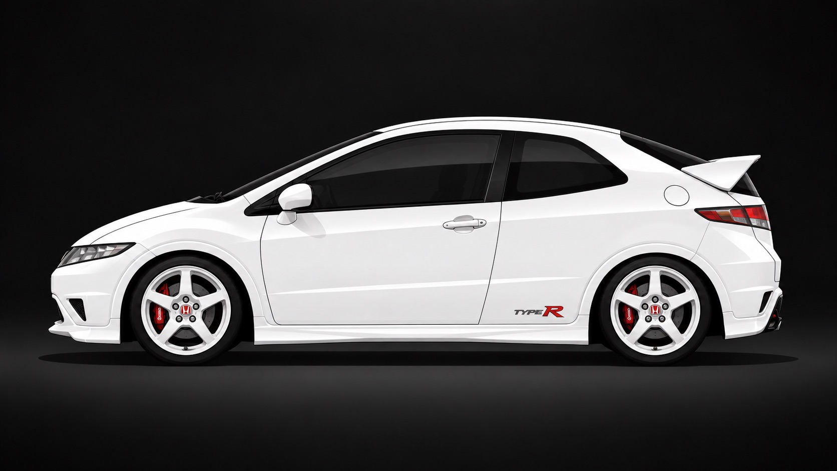 FN2 Civic Type R / Type R Euro side-profile illustration