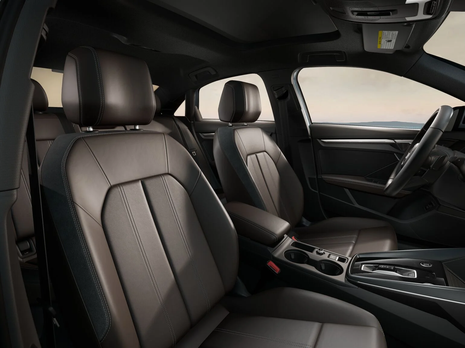 2025 Audi A3 Lineup Leather Santos Brown-Steel Gray