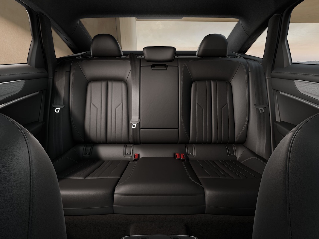 2025 Audi A6 Lineup Black with Rock Gray Stitching 