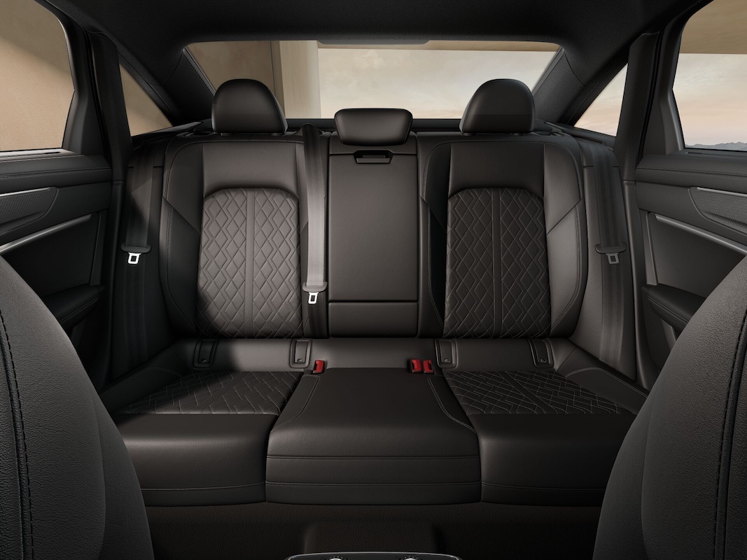 2025 Audi A6 Lineup Black with Rock Gray Diamond Stitching 
