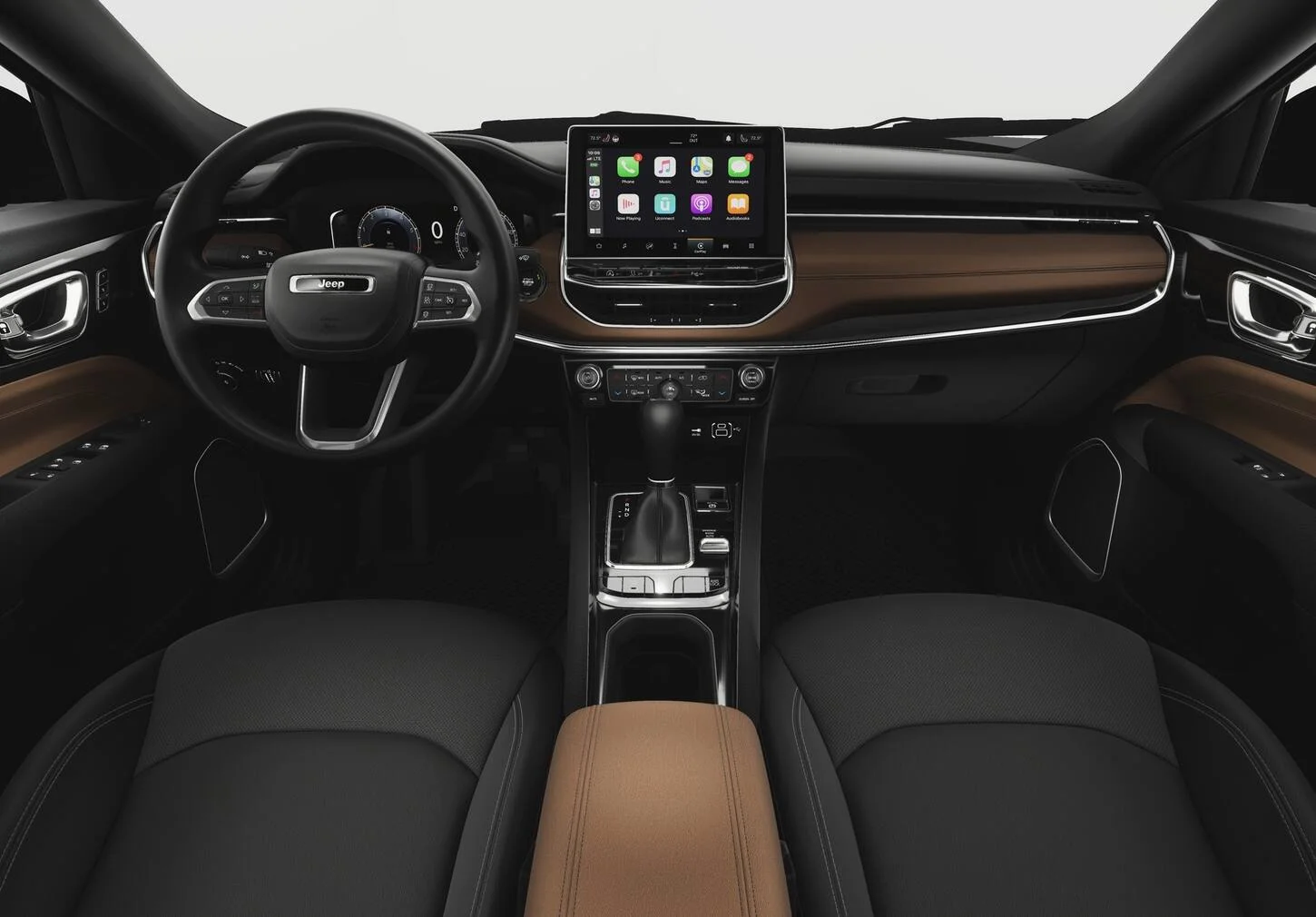 2025 Jeep Compass Black/Sepia Premium Leather-Trimmed
