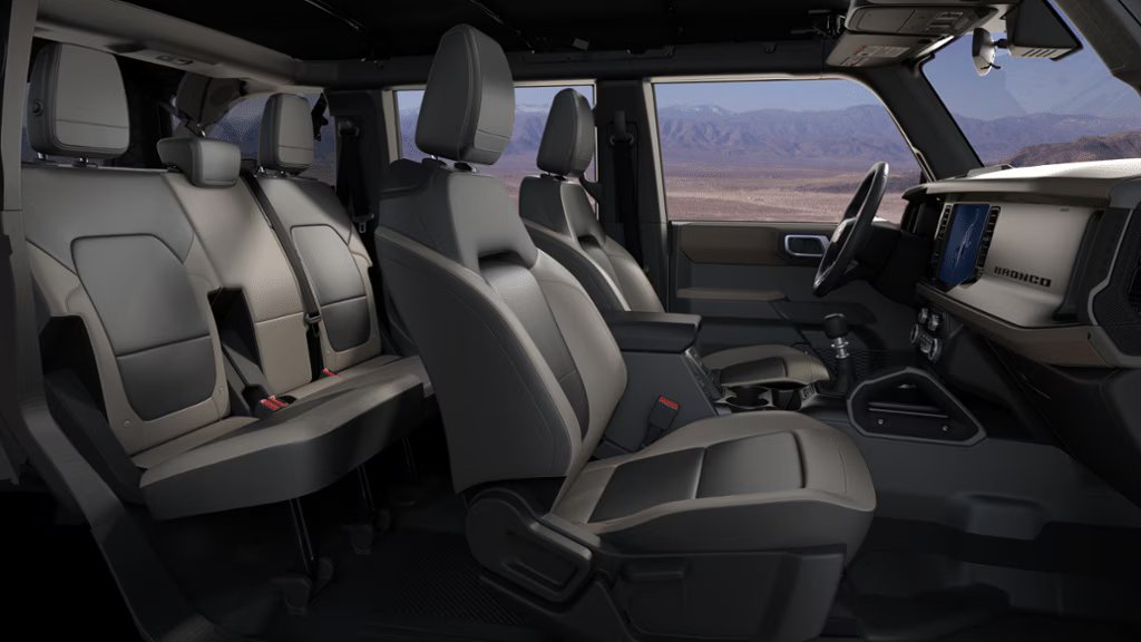 2025 Ford Bronco (JC Lewis) Smoked Truffle with Black Onyx Marine Grade Vinyl Seat