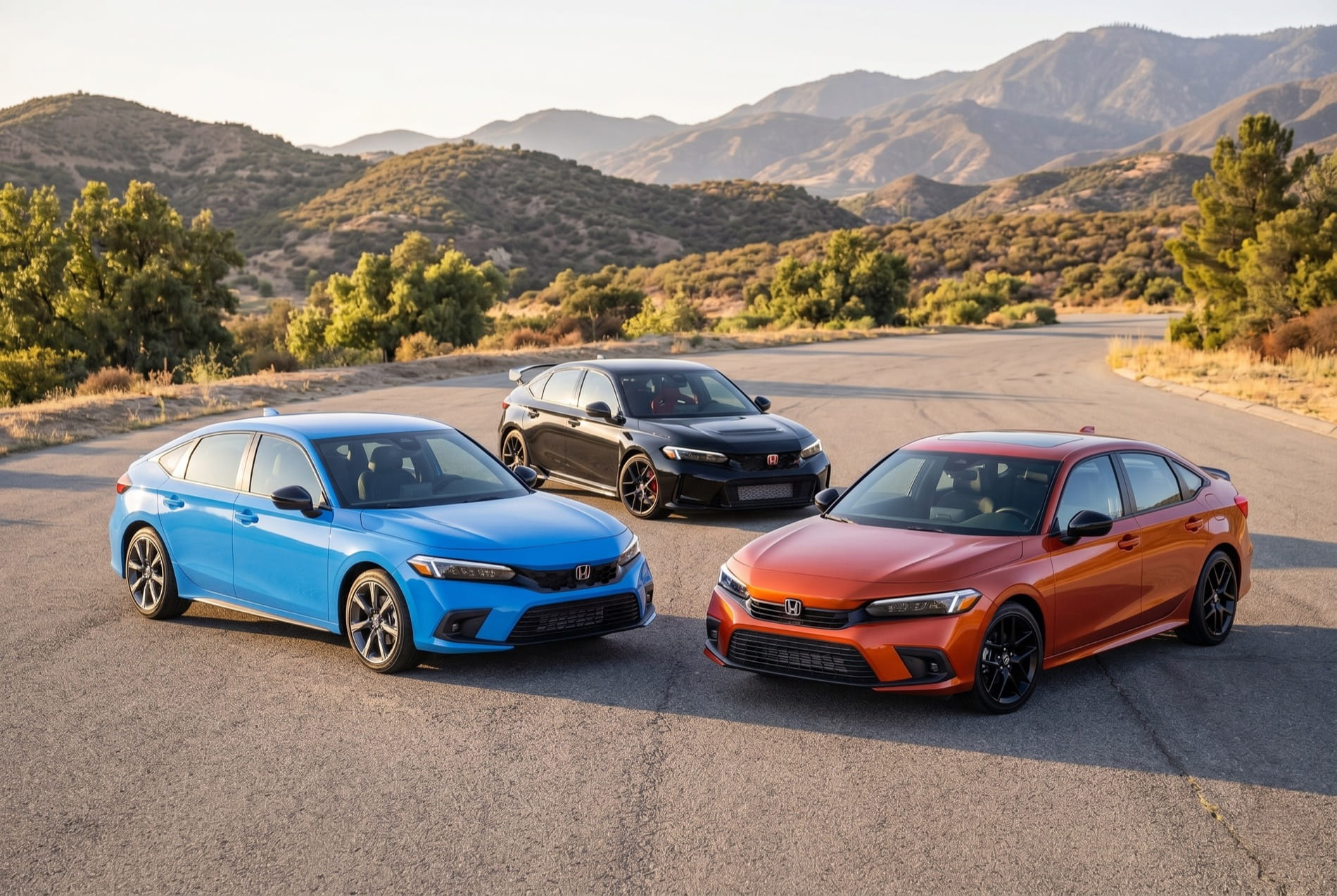 Eleventh-generation Honda Civic sedan hatchback hybrid and Type R