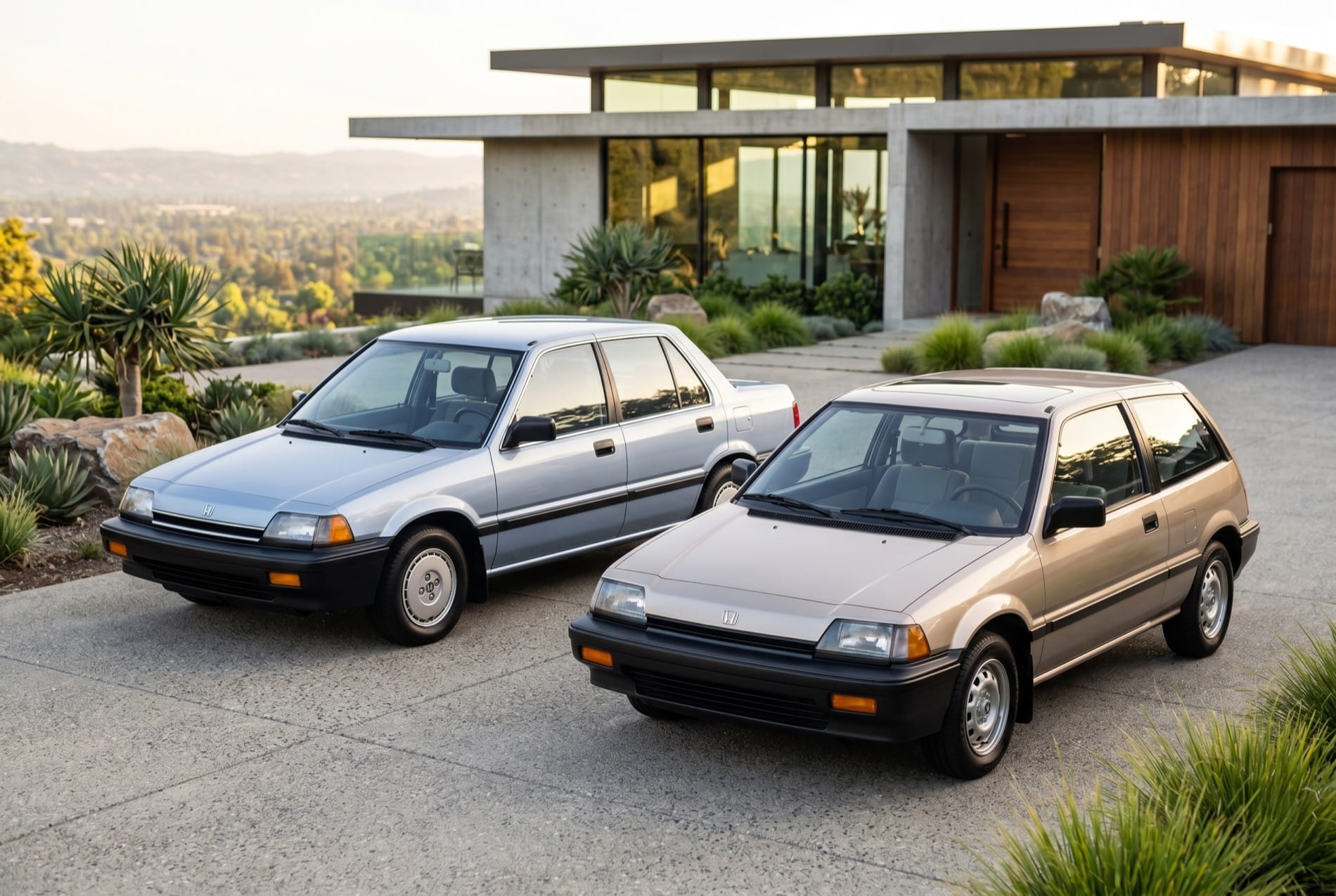 Third-generation Honda Civic and Civic CRX from the 1980s
