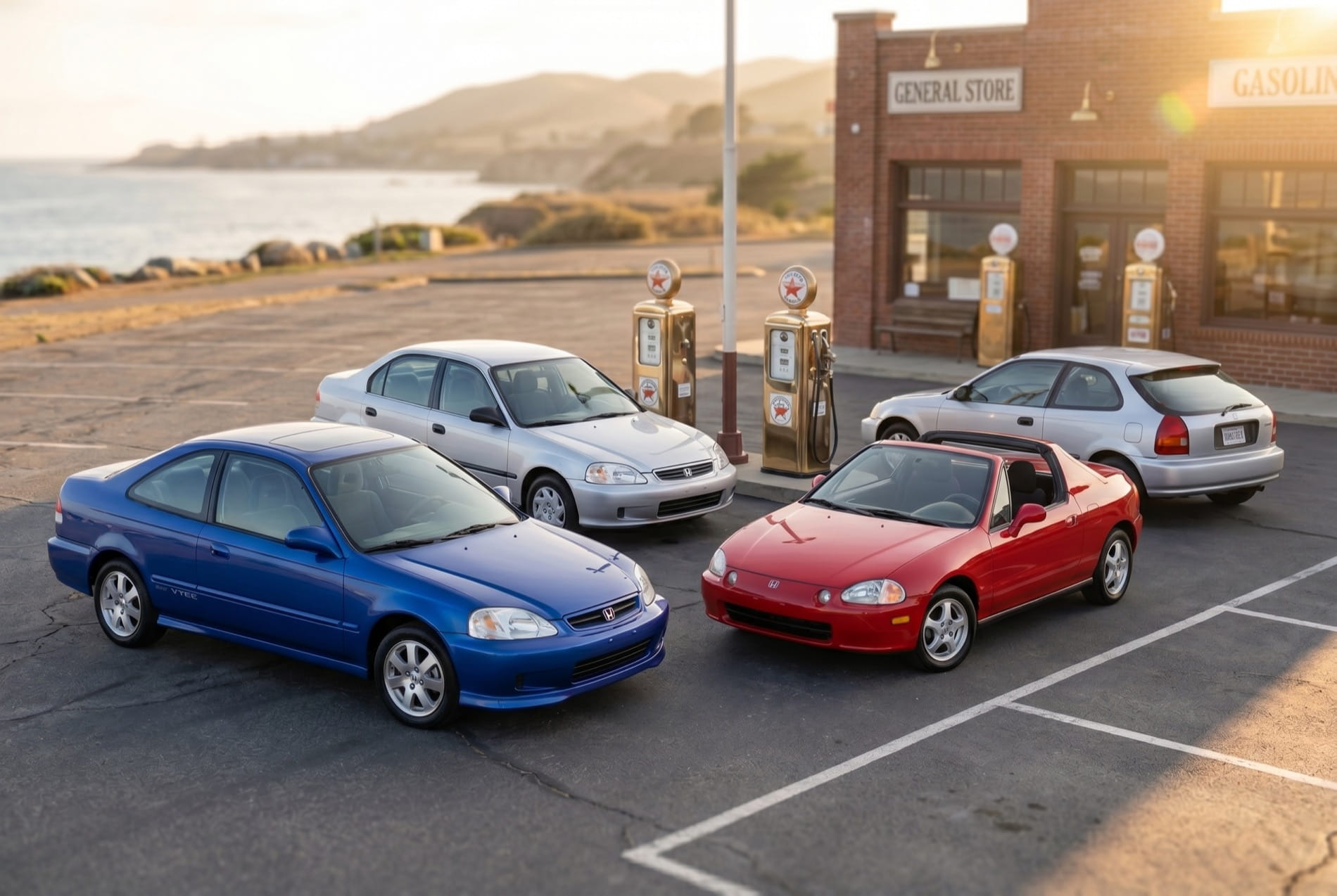 Sixth-generation Honda Civic from the late 1990s