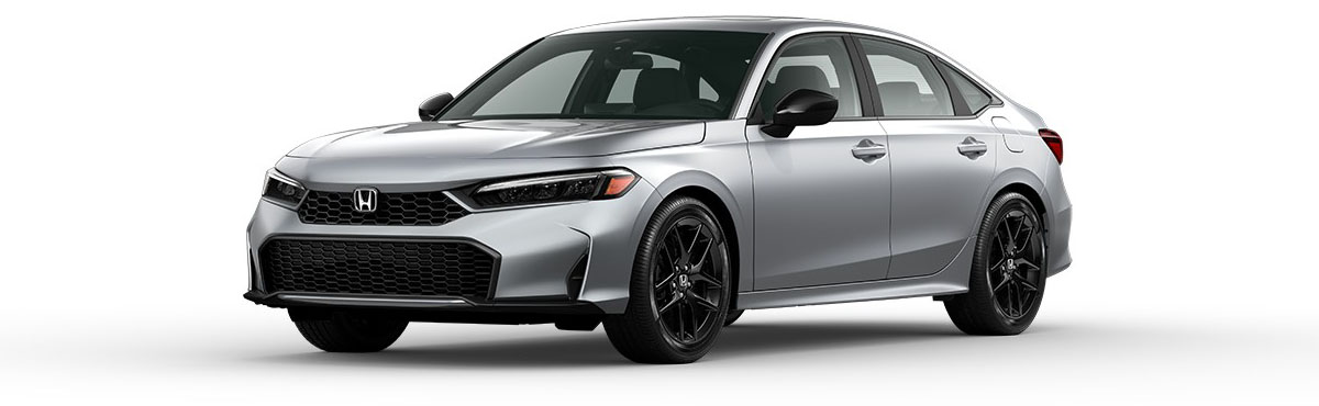 2026 Honda Civic Sport Hybrid Sedan trim level exterior at Silko Honda in Raynham, MA.