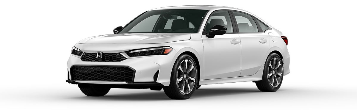 2026 Honda Civic Sport Touring Hybrid Sedan trim level exterior at Silko Honda in Raynham, MA.