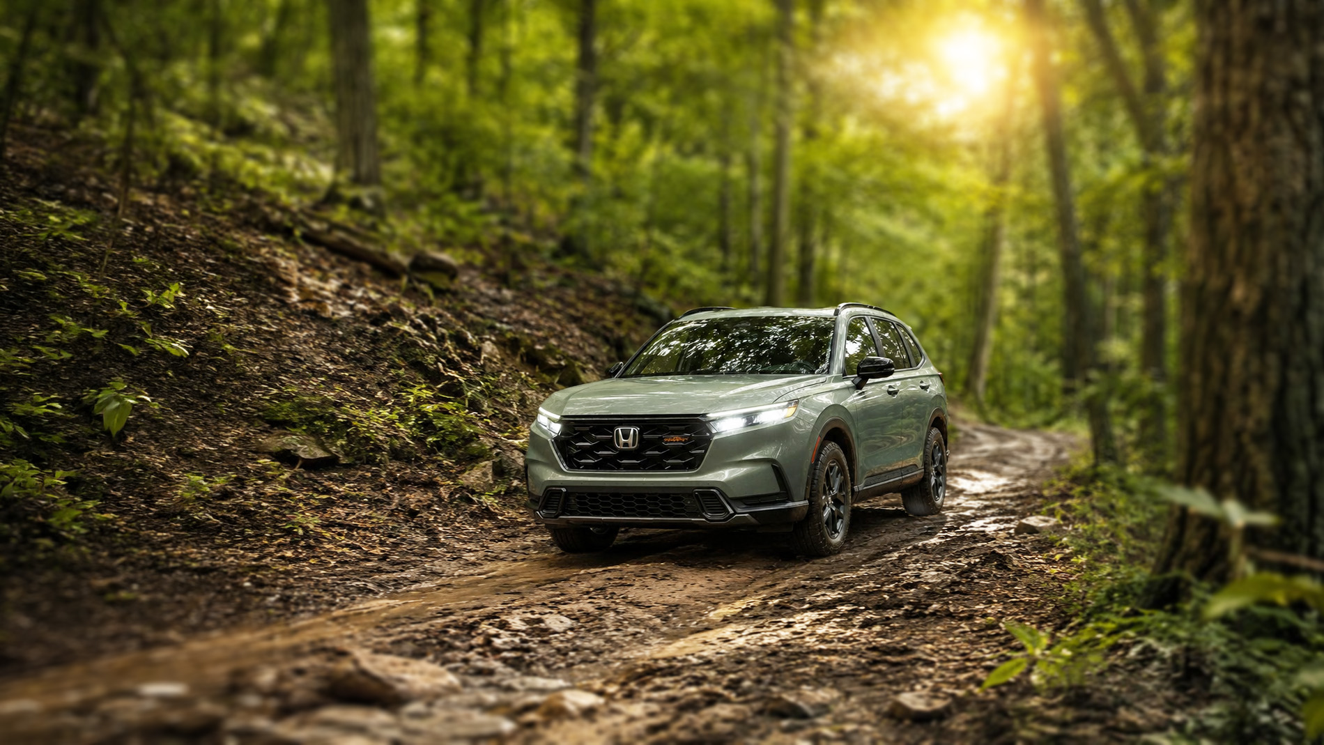 2026 Honda CR-V TrailSport driving on an unpaved path