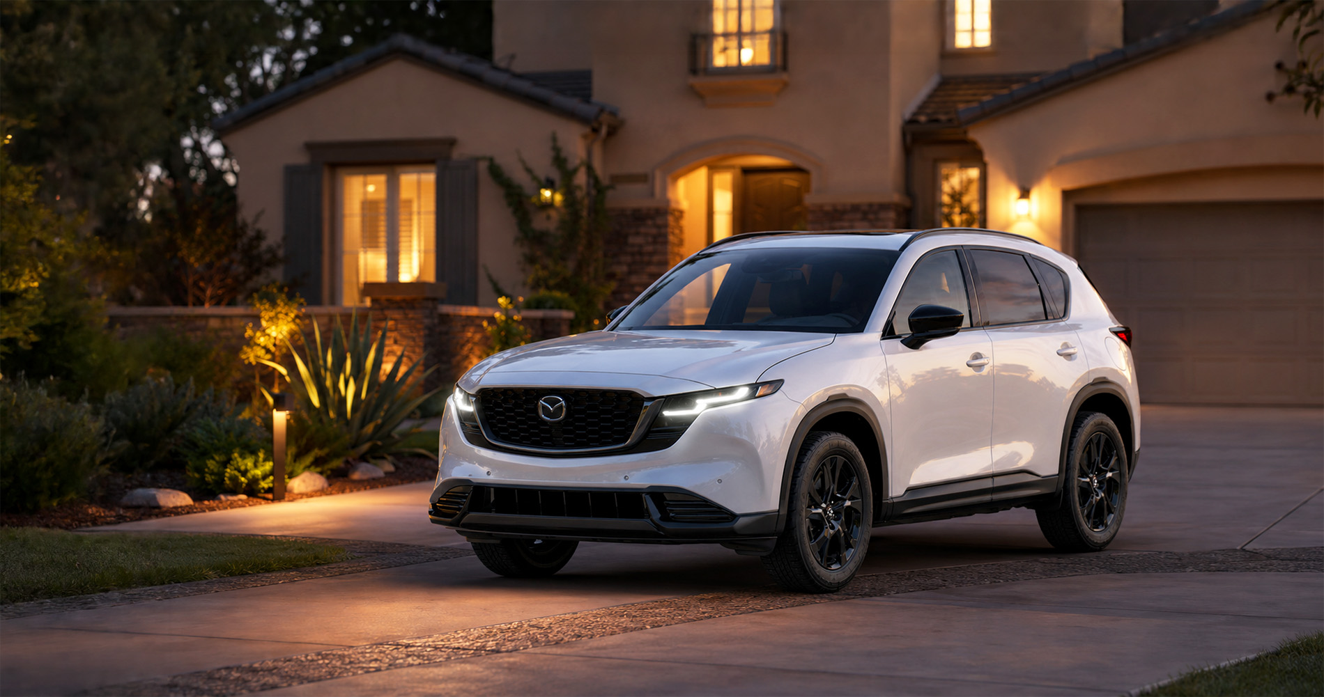 White Mazda CX-5 parked at a home in Tracy, California
