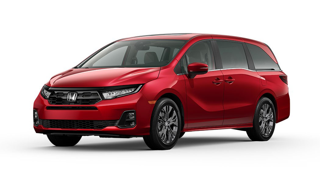 2026 Honda Odyssey Touring trim level with rear entertainment technology, CabinWatch, navigation, and family road-trip features.