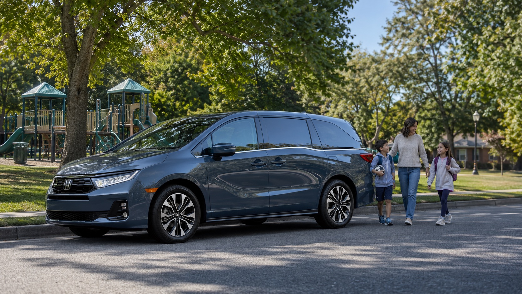 2026 Honda Odyssey picking up kids at a park near Troy, NY