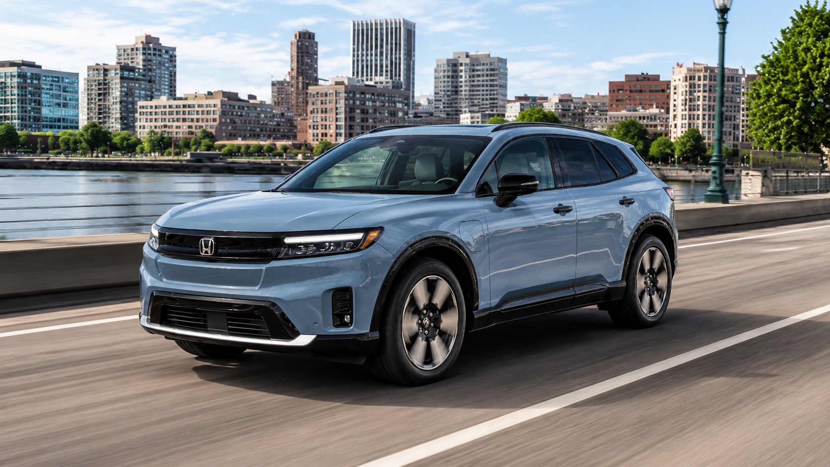 2026 Honda Prologue commuting on a highway near Troy, NY during the day
