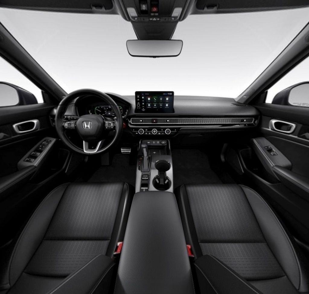 2026 Honda Civic Black Leather interior seating material