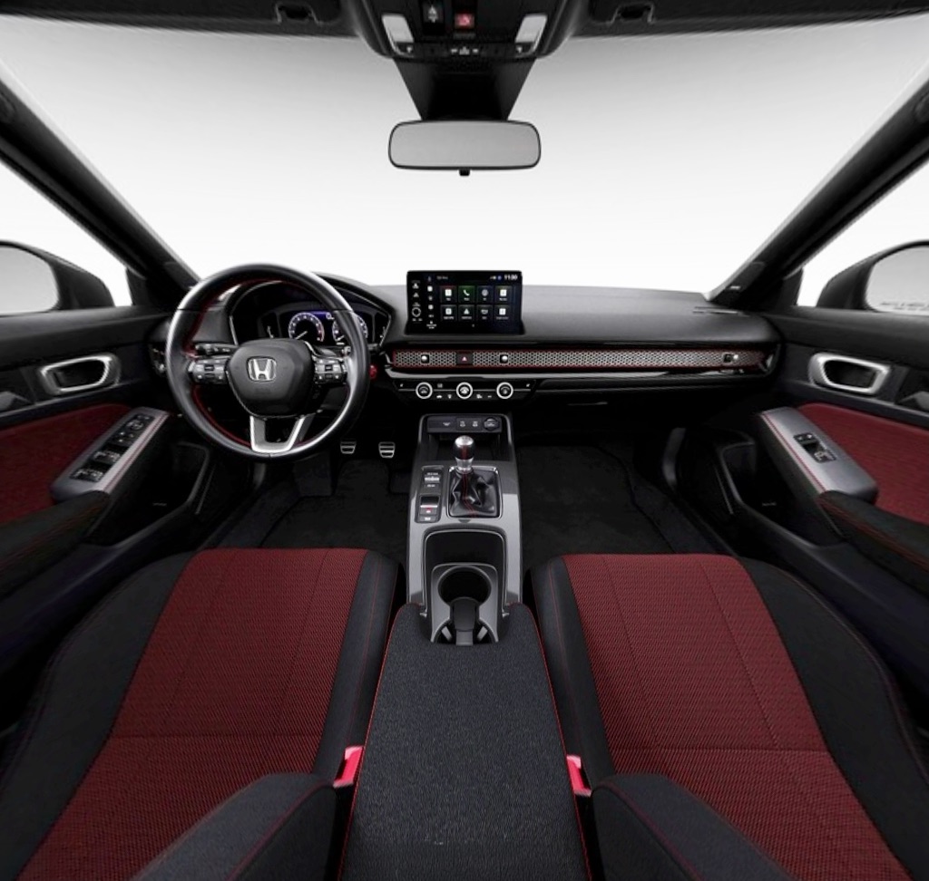 2026 Honda Civic Si Black and Red Cloth sport interior