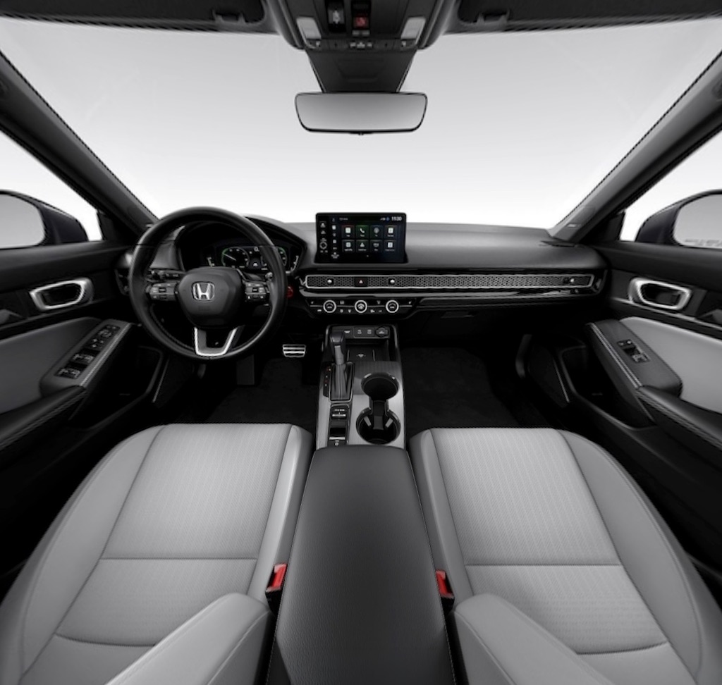 2026 Honda Civic Gray Leather interior seating material