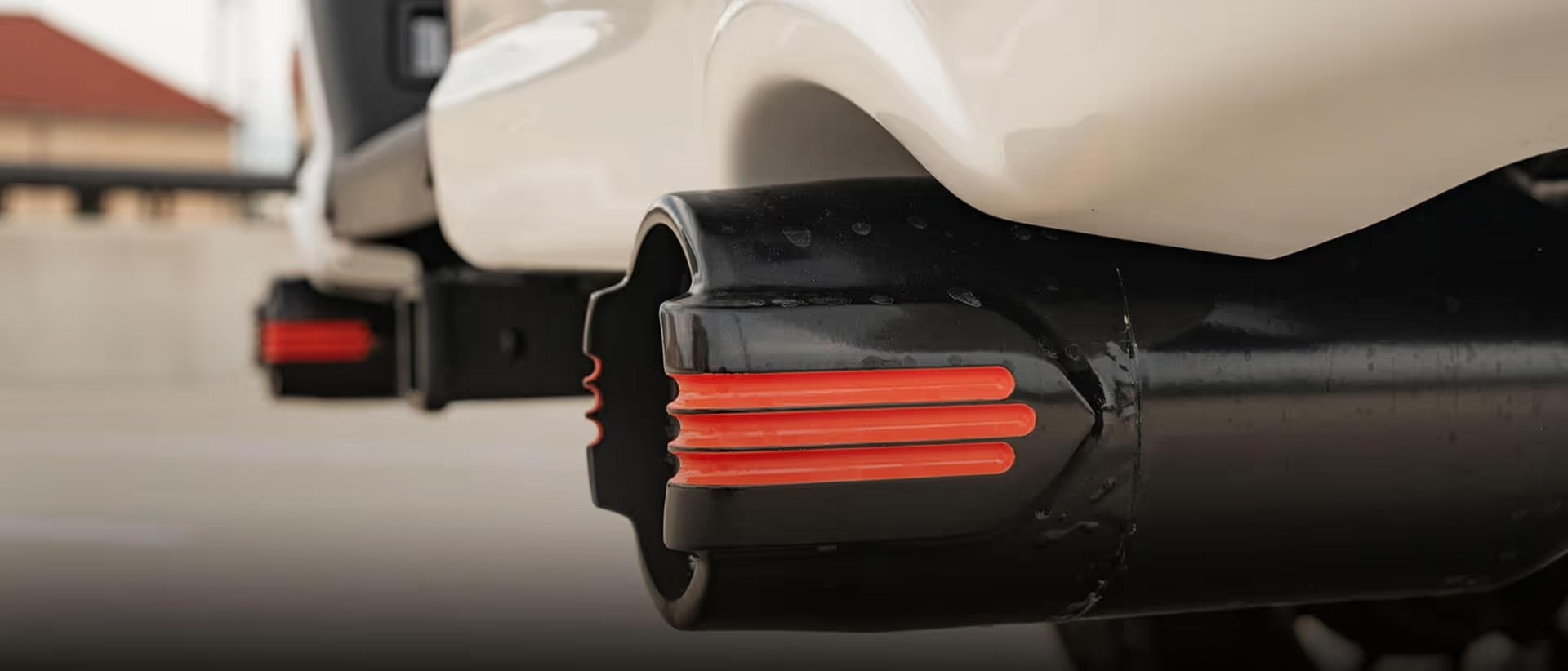 Harley-Davidson F-150 custom exhaust tips showing the performance-tuned exhaust detail