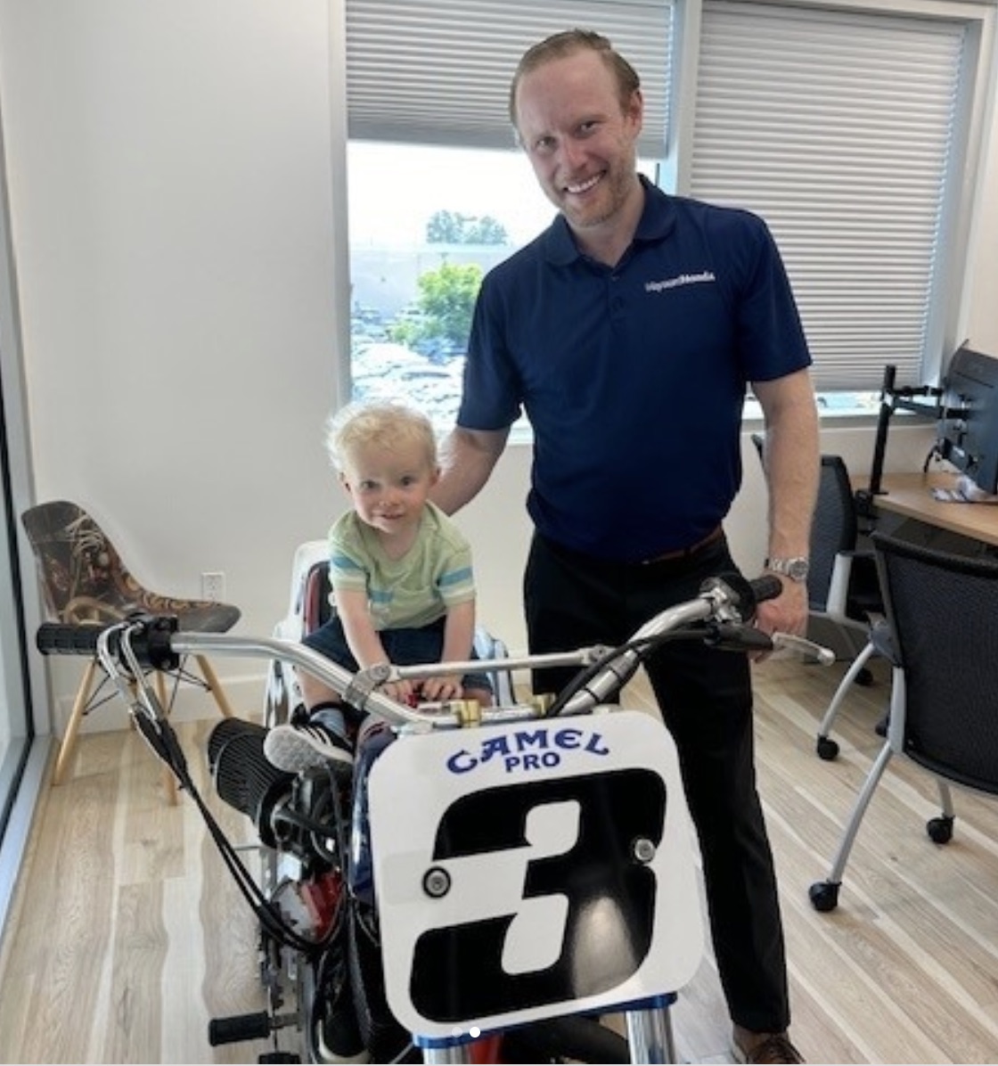 Ken Harvey Jr. with his son Rhett Harvey, part of the next generation of the Harvey family