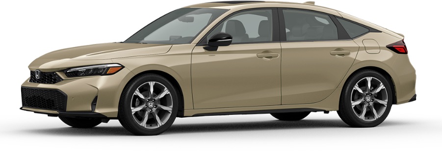 2026 Honda Civic Hatchback in Sand Dune Pearl exterior color