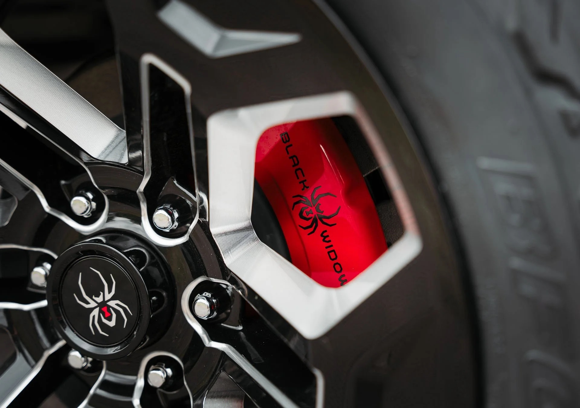 Black Widow truck wheel and brake detail