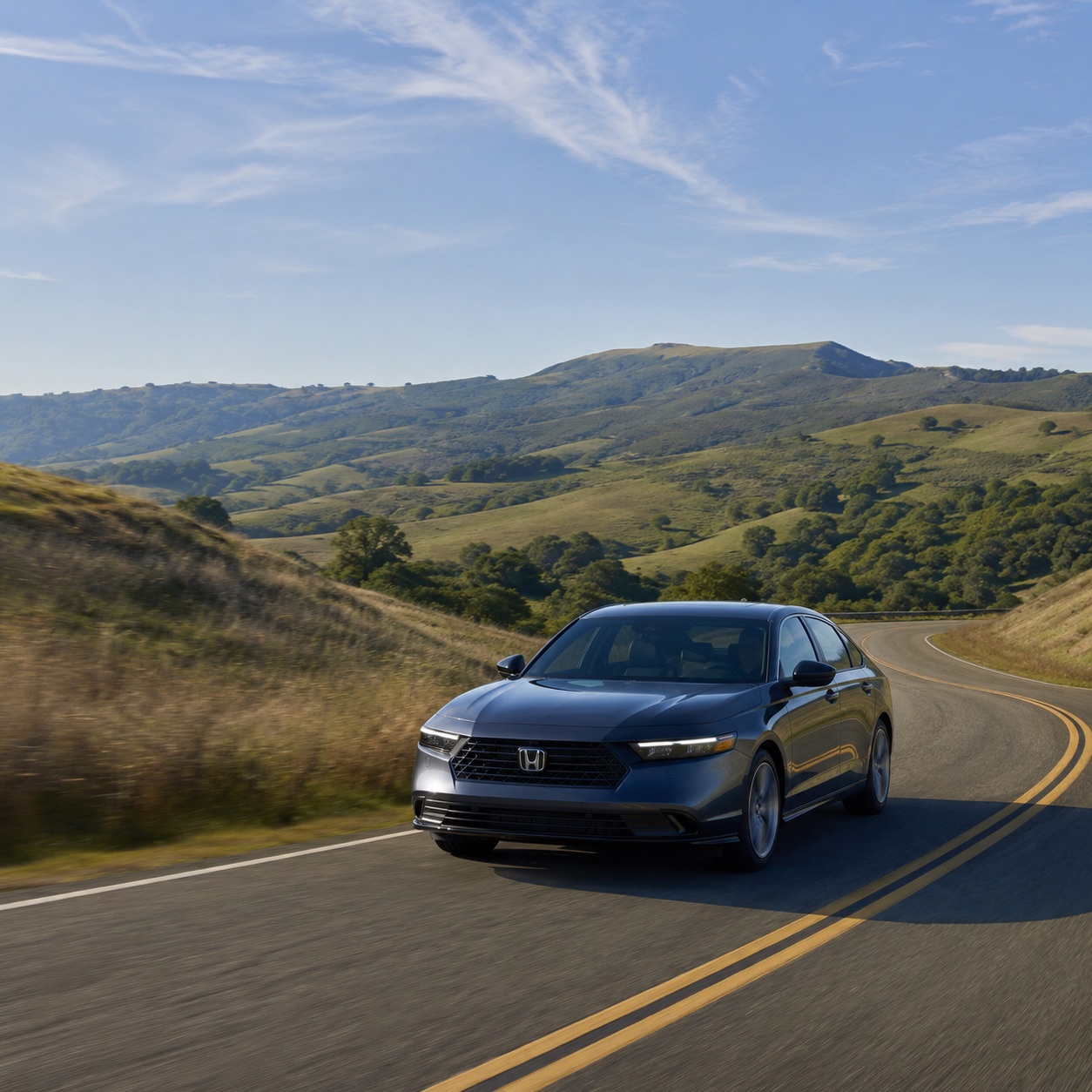 Honda Accord driving through rolling Contra Costa County hills