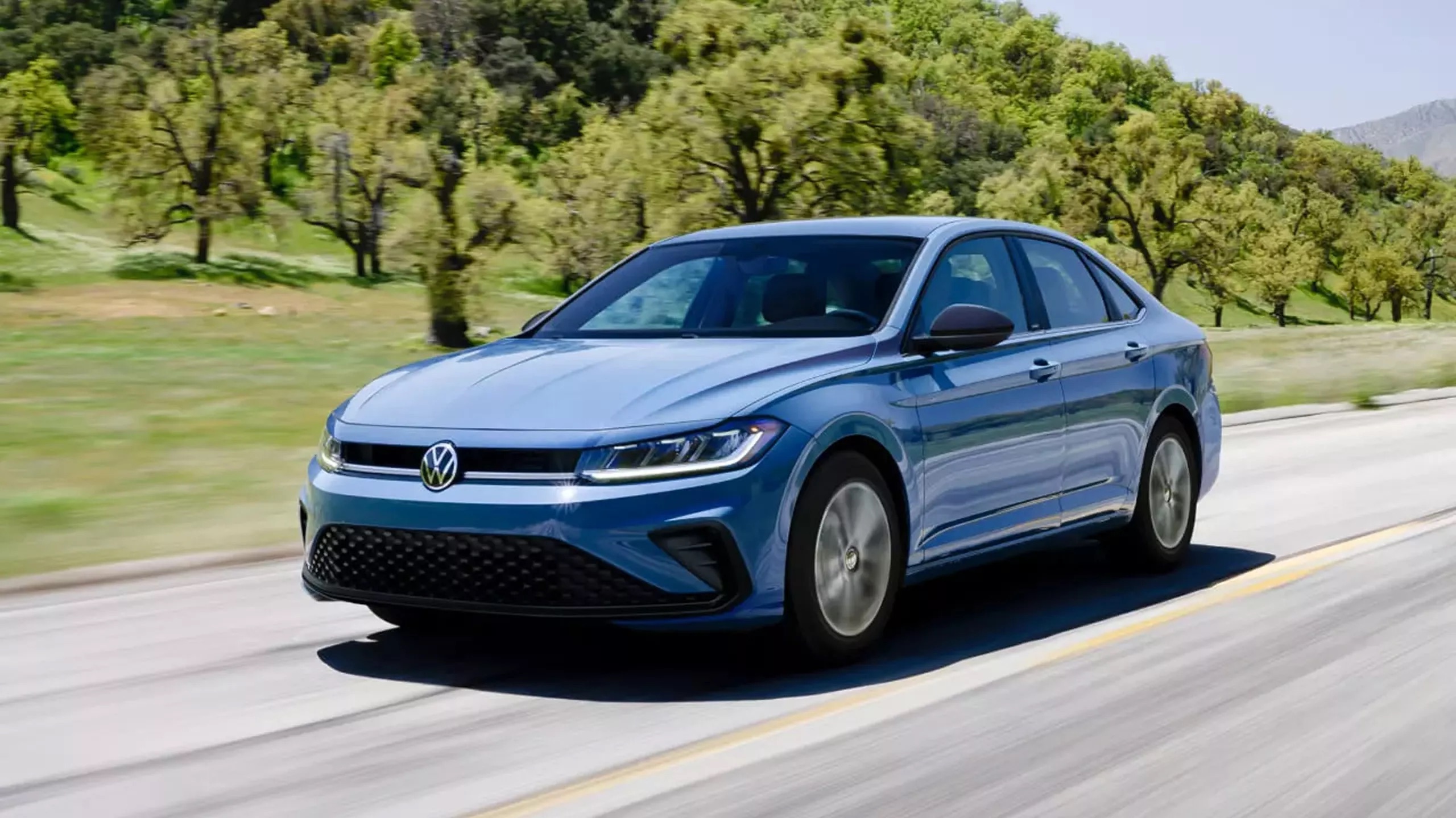 2026 Volkswagen Jetta driving on the road