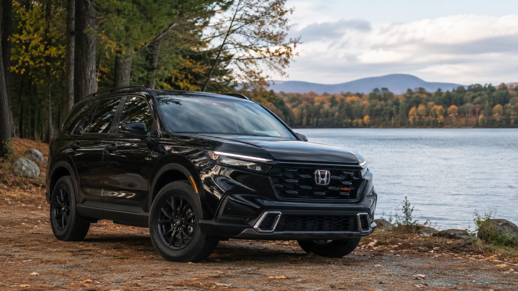 2026 Honda CR-V TrailSport parked at a lake near middletown ny.