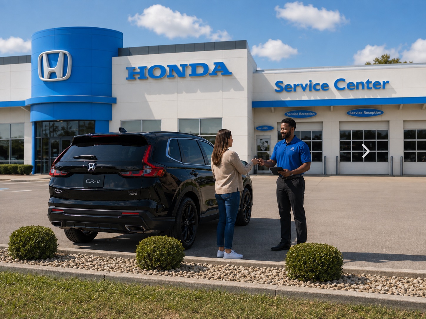 Honda CR-V arriving for service at Hardin County Honda in Elizabethtown Kentucky near Vine Grove