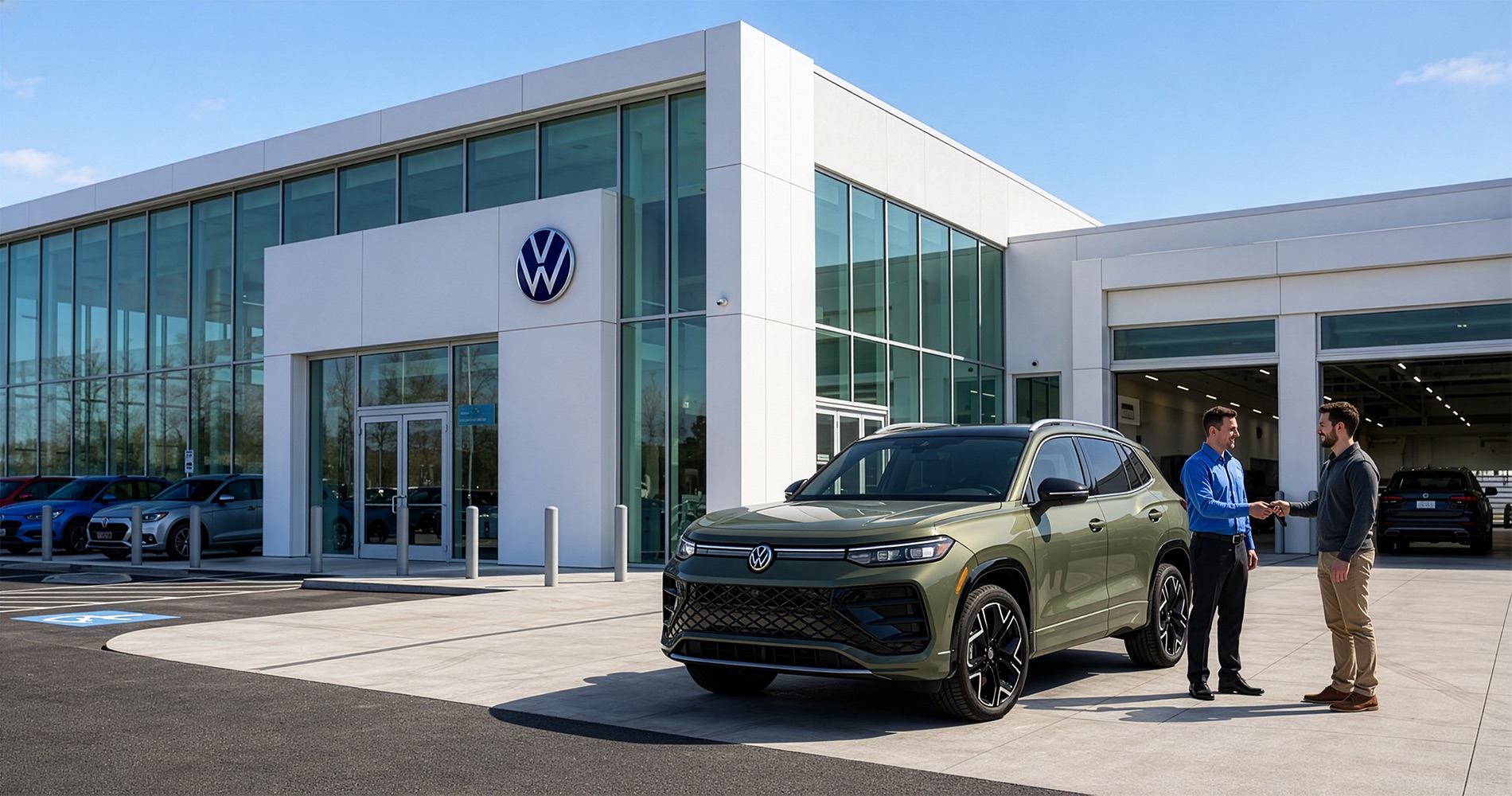 2026 Volkswagen Tiguan at Silko Volkswagen of Easton during a service drop-off