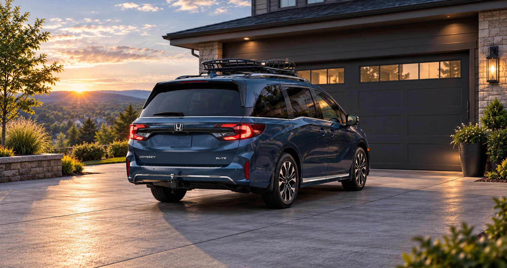 2027 Honda Odyssey Elite parked in a residential driveway in Middletown, NY