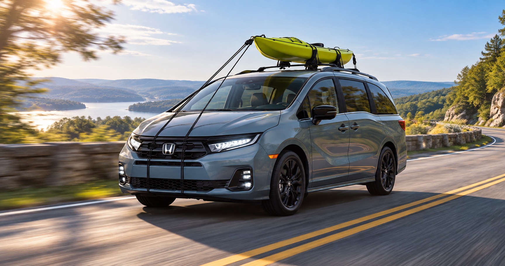 2027 Honda Odyssey Sport-L with a kayak driving near Middletown, NY
