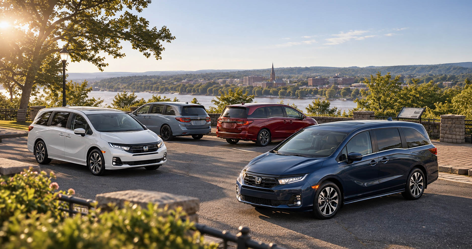 2027 Honda Odyssey trim level lineup overlooking Troy, NY