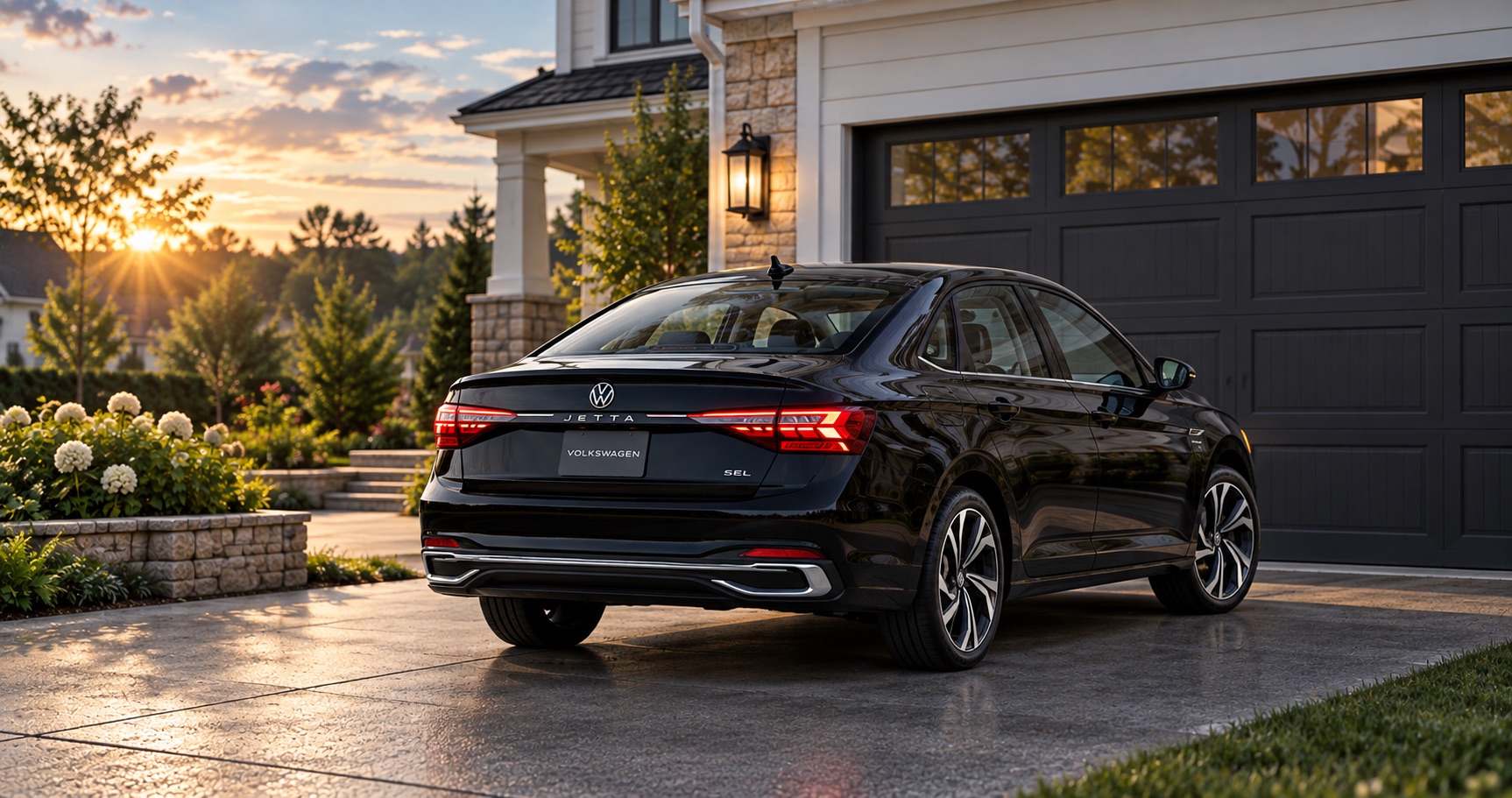 2027 Volkswagen Jetta SEL parked in a residential driveway in Easton, MA