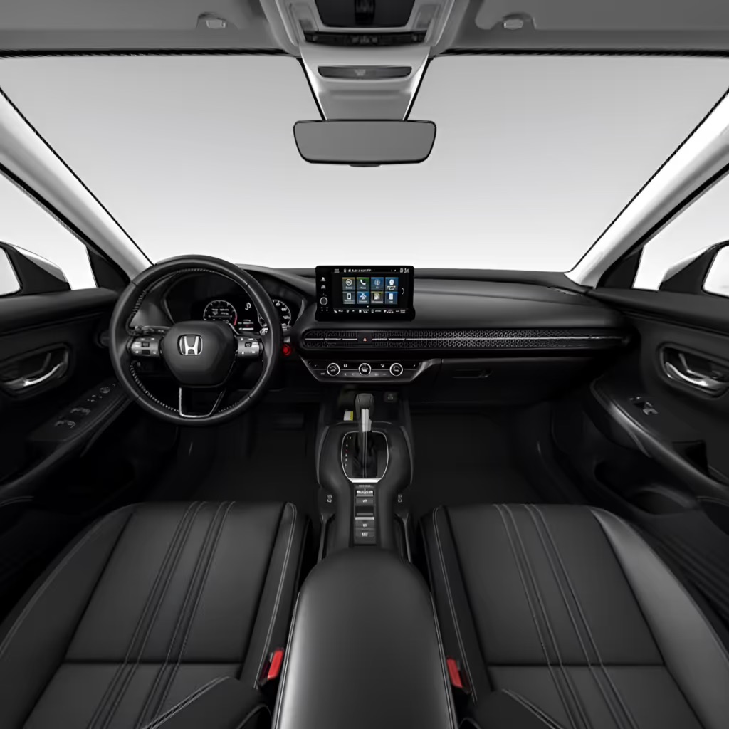 2027 Honda HR-V EX-L interior with Black Leather-trimmed seats