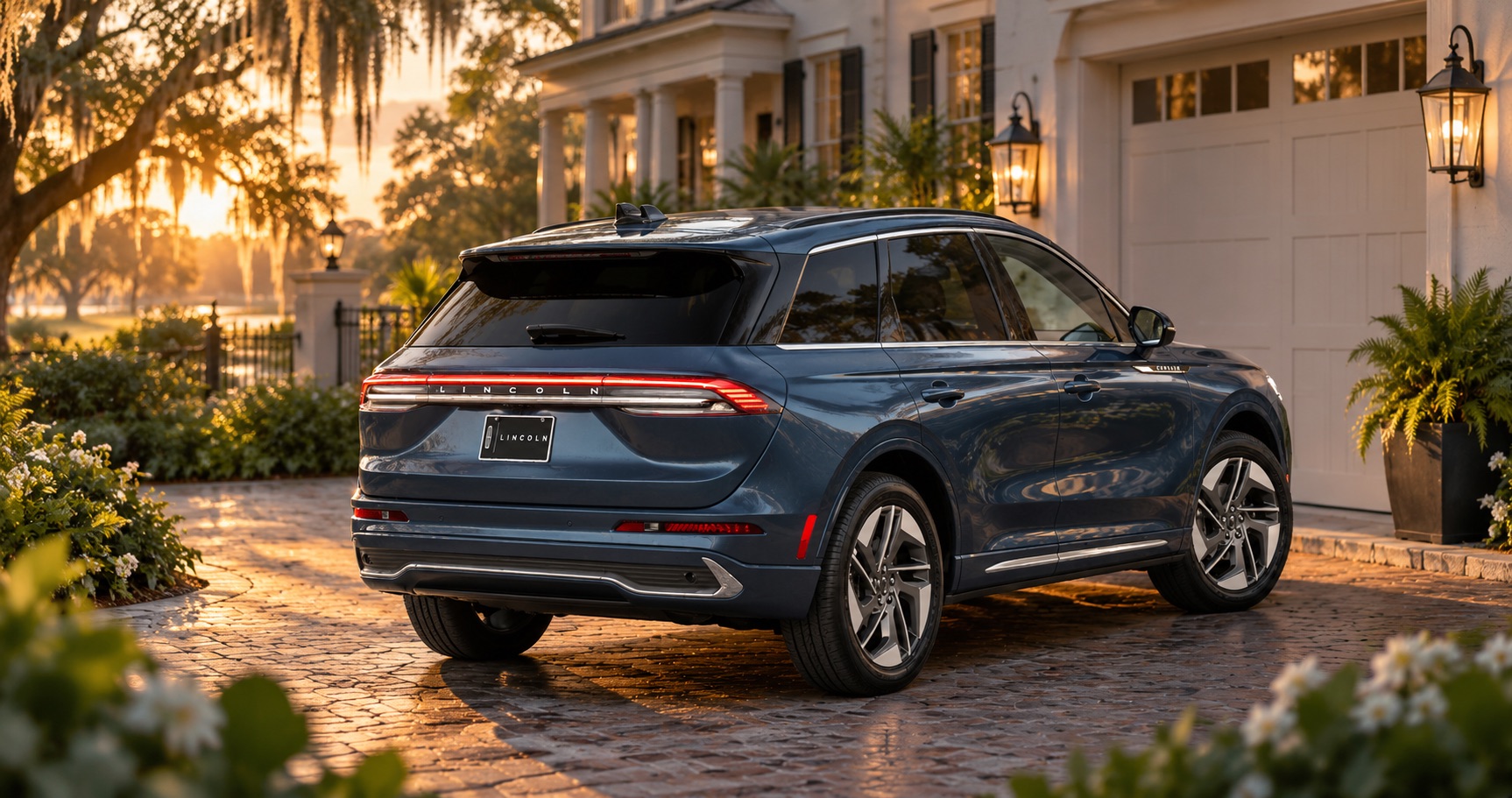 2027 Lincoln Corsair Hybrid parked in the driveway of a luxury home in Savannah, GA