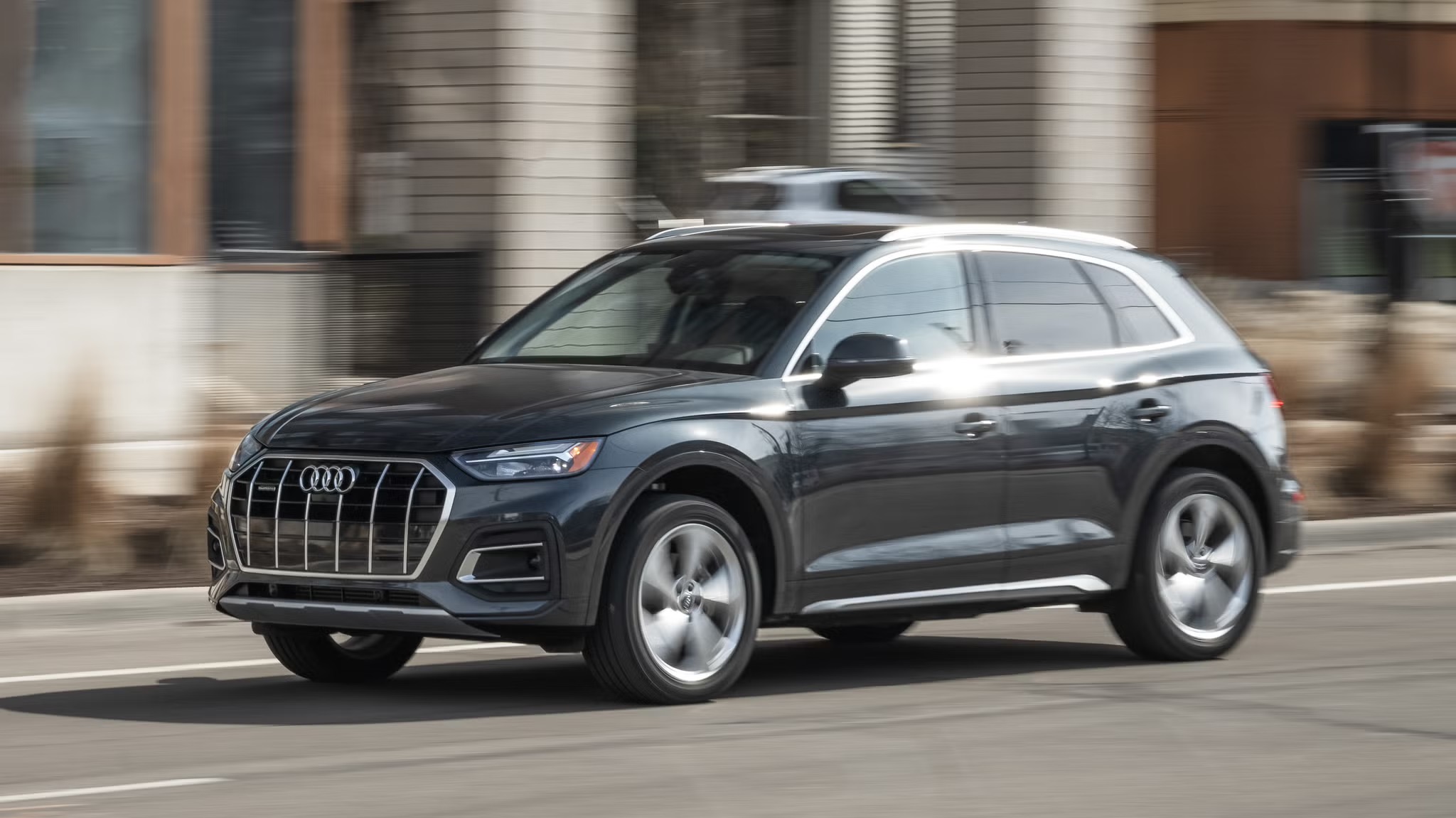 2021 Audi Q5 luxury SUV exterior showing its updated design, representative of 2021–2024 models