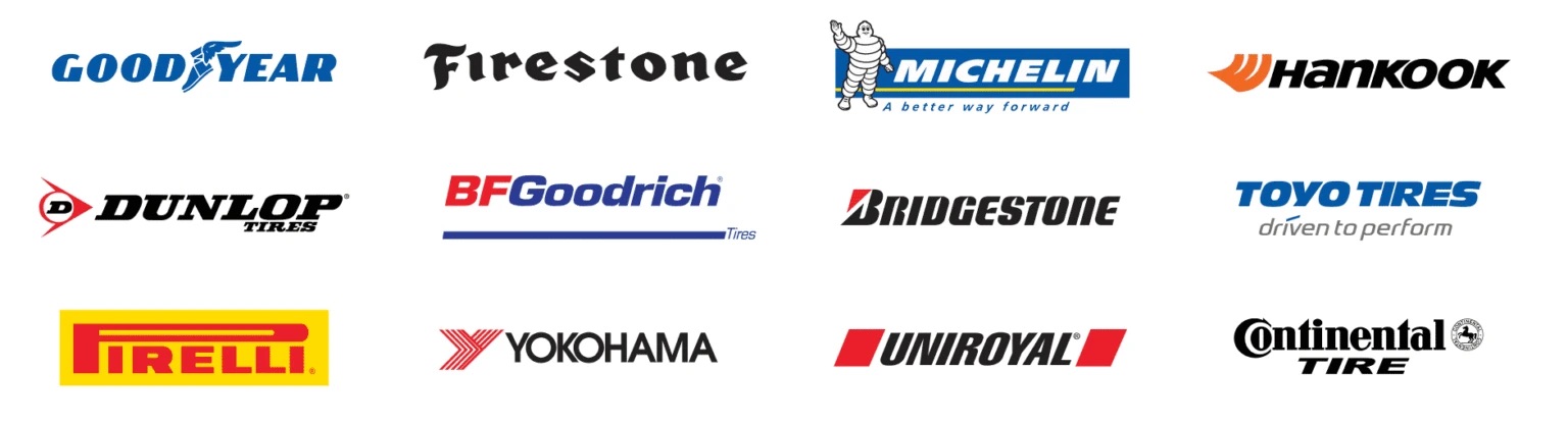 Tire brands available through the Tracy Honda Tire Center in Tracy California